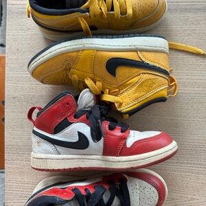 Nike Kids Air Jordans- Red, Yellow Bundle